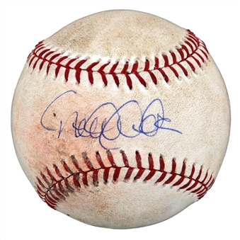 2014 Derek Jeter Game Used and Signed Baseball from His Final Career  Game 9/28/14 (MLB Auth)